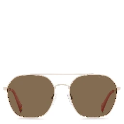 Beige Stainless Steel Sunglasses