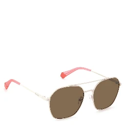 Beige Stainless Steel Sunglasses