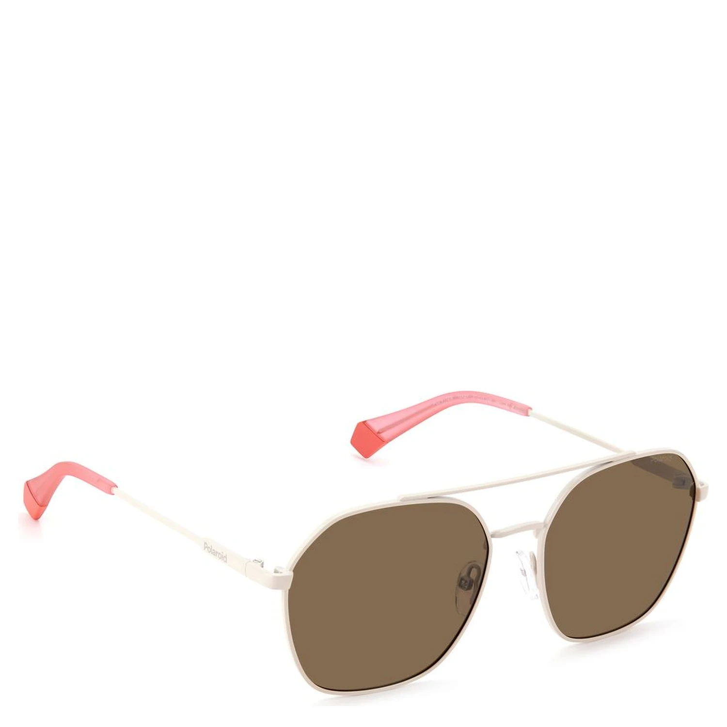 Beige Stainless Steel Sunglasses