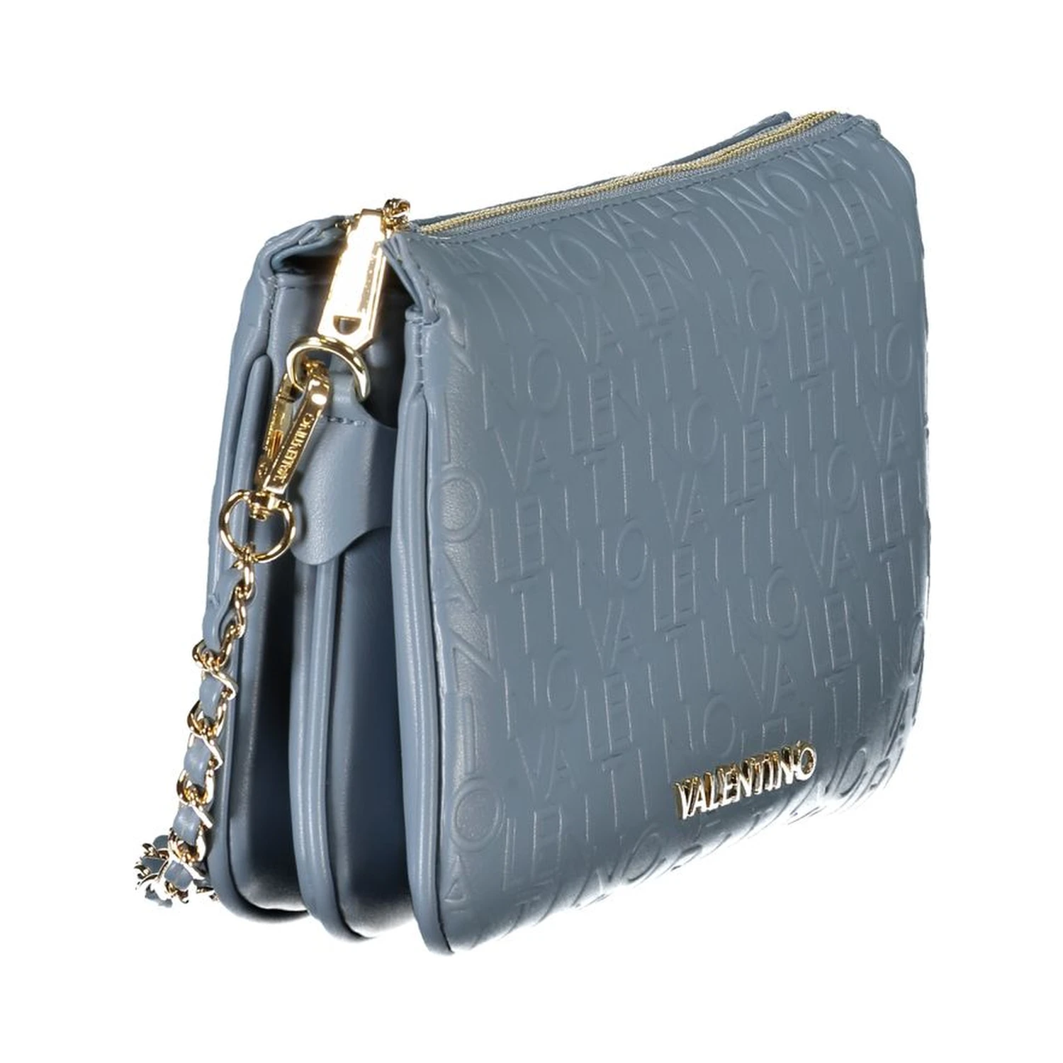 Light Blue Polyethylene Women Handbag