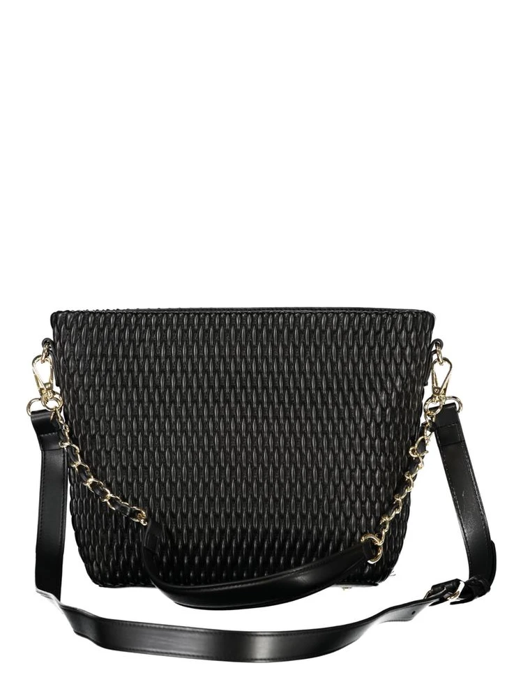 Frequency Re Flap Bag in Nero textured alternative