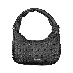 Black Polyester Handbag