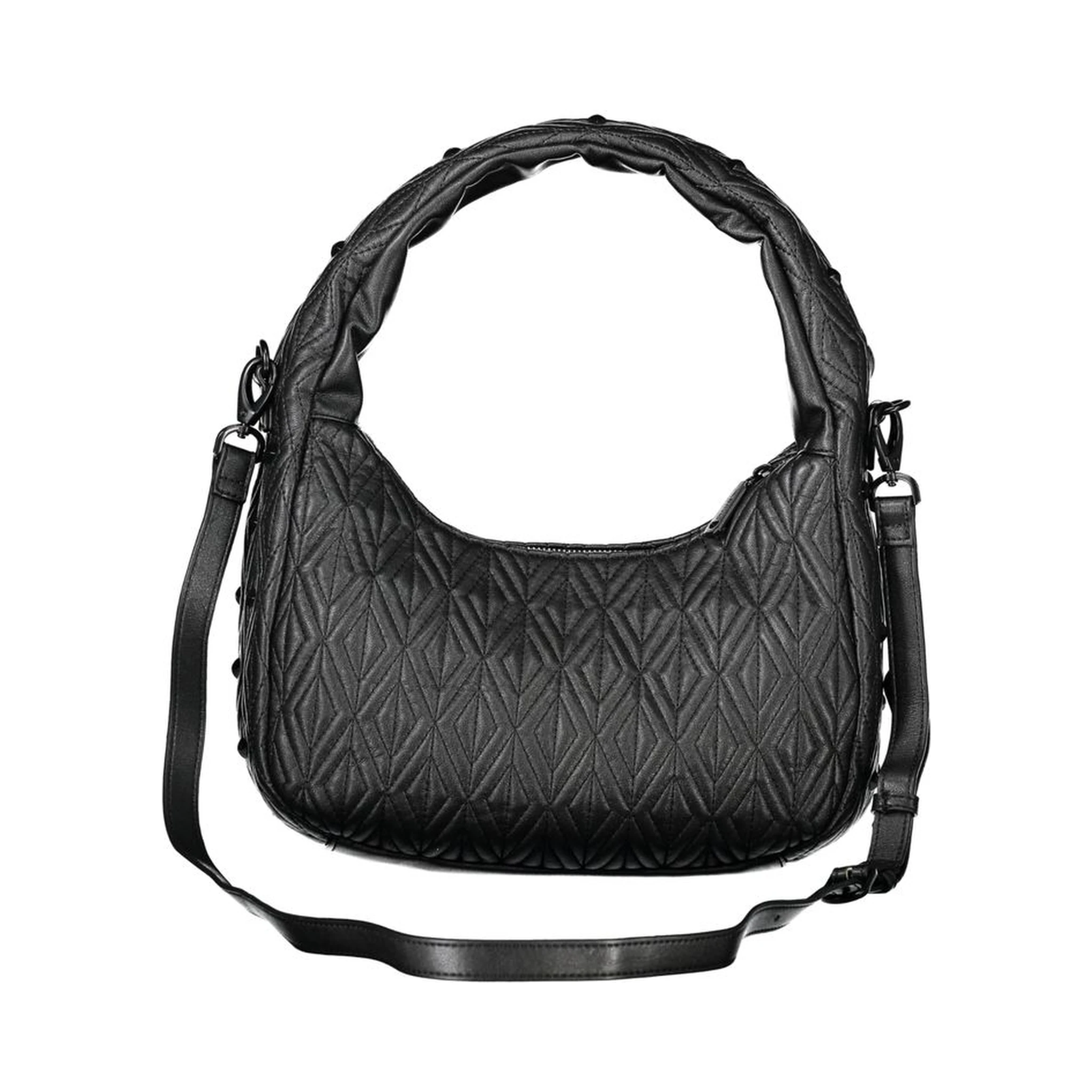 Black Polyester Handbag