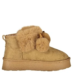 Brown Polyester Ankle