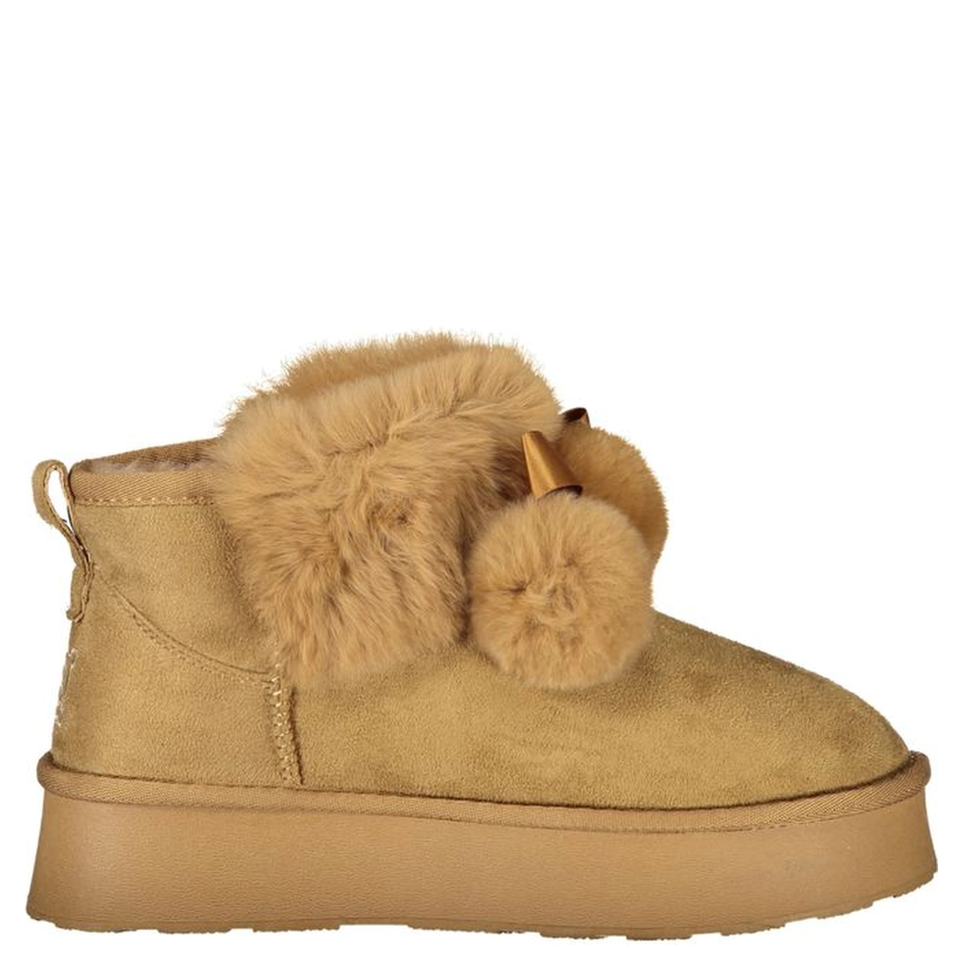 Brown Polyester Ankle