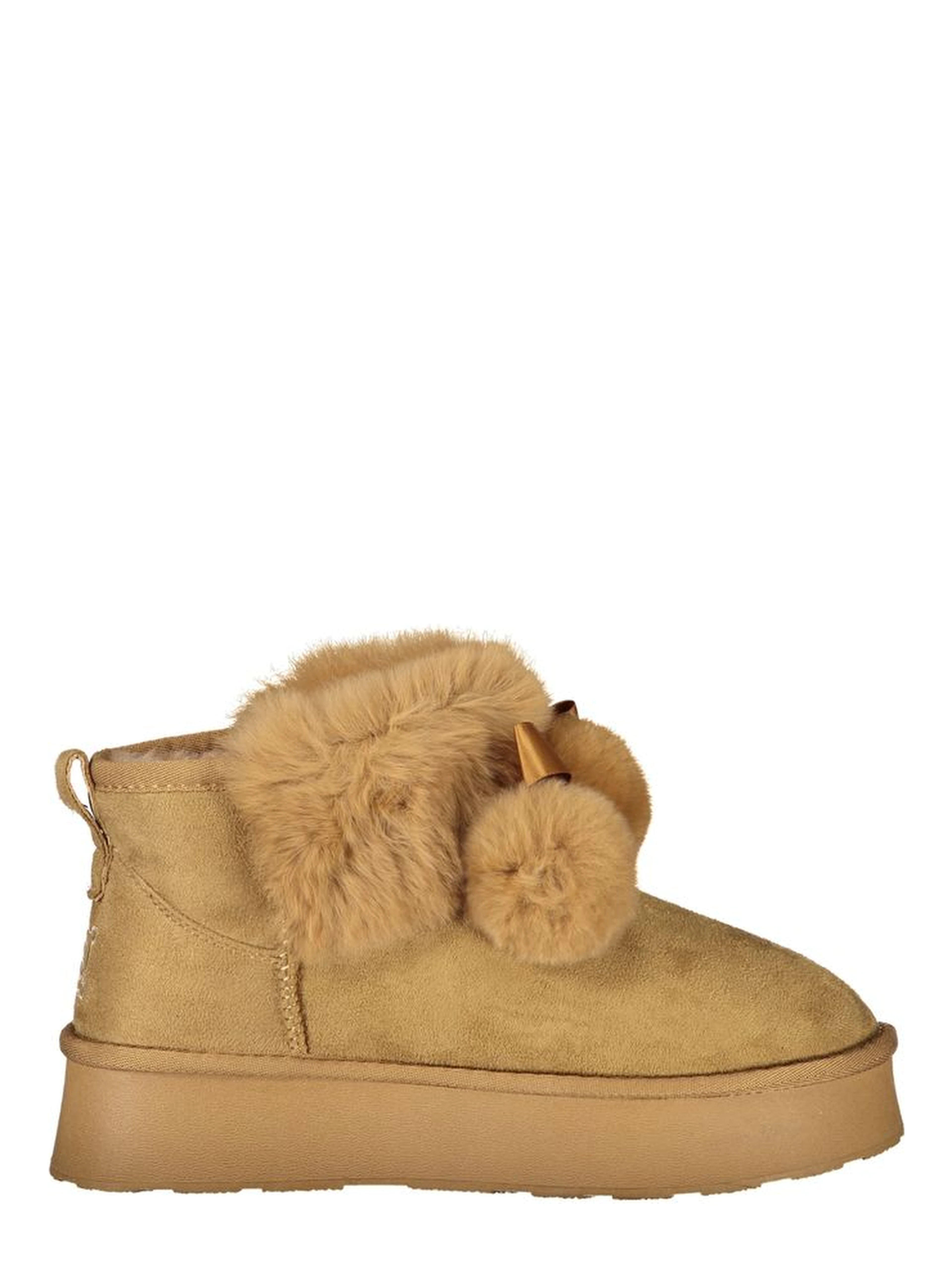 Brown Polyester Ankle