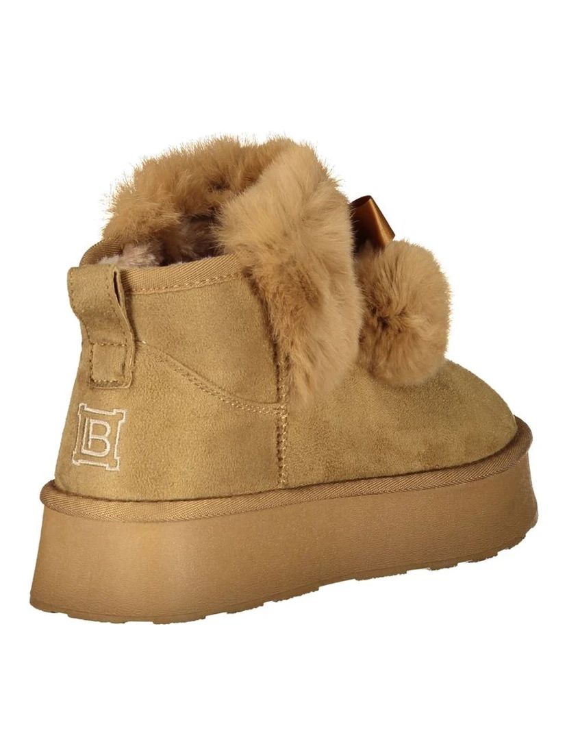 Brown Polyester Ankle