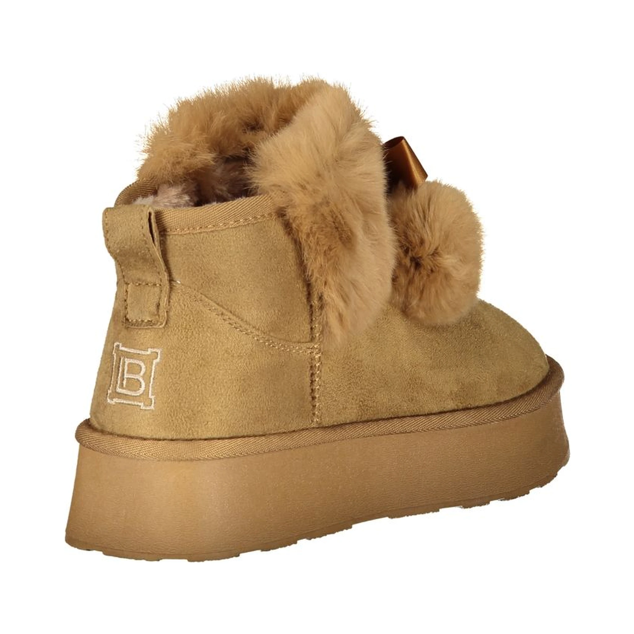 Brown Polyester Ankle