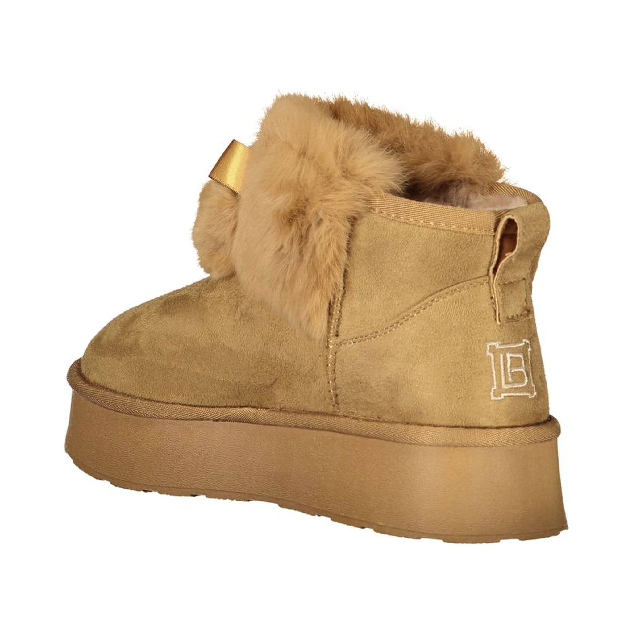 Brown Polyester Ankle