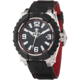 Black Leather Sport Watch