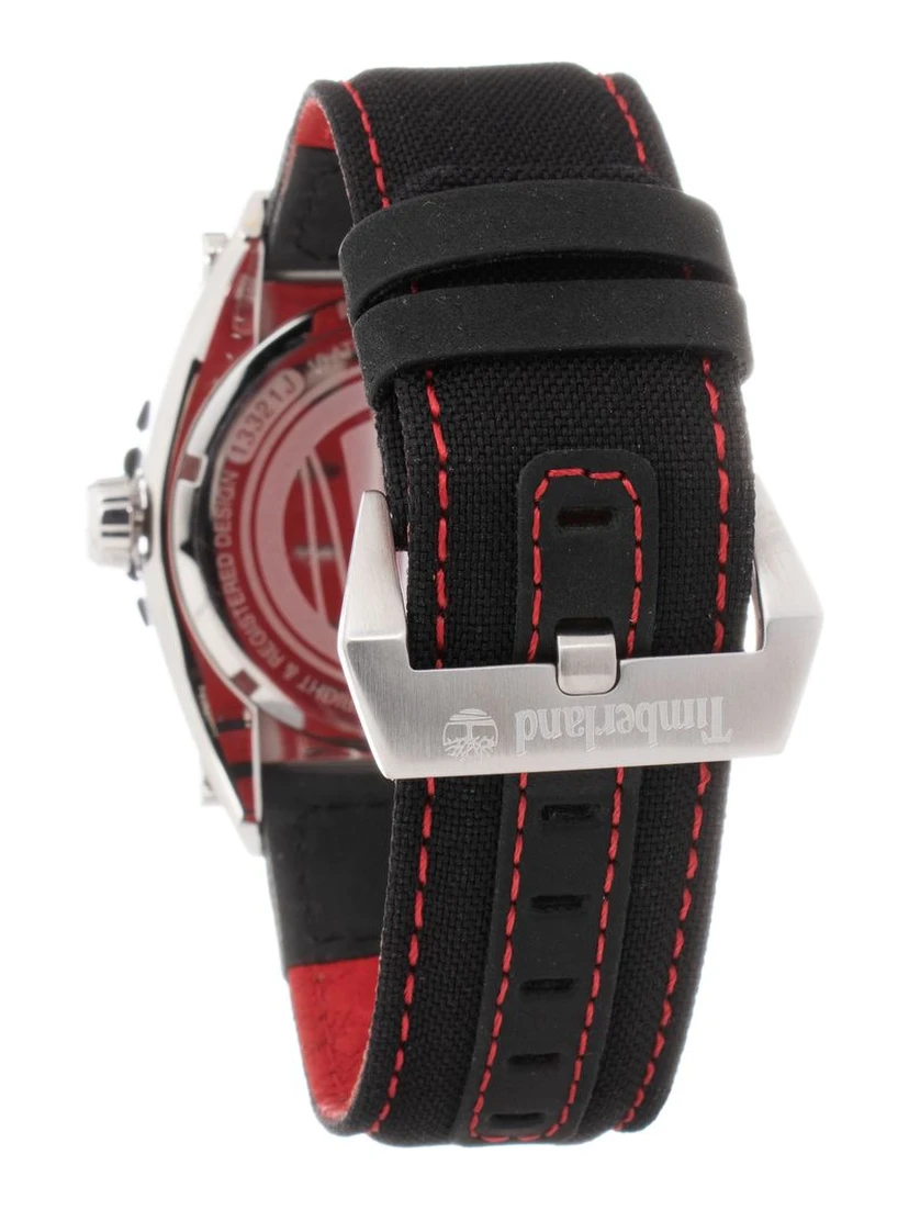 Black Leather Sport Watch