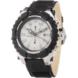 Black Leather Dress Watch