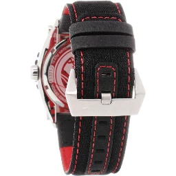 Black Leather Sport Watch