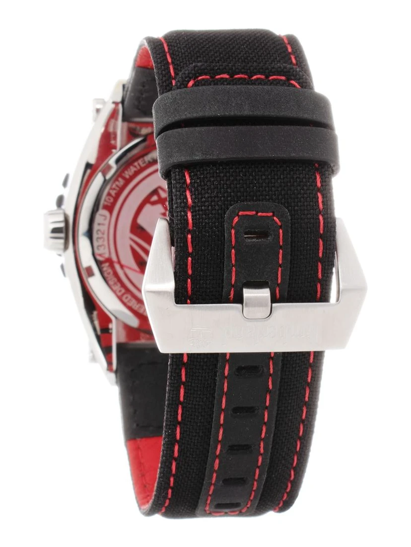 Black Leather Sport Watch