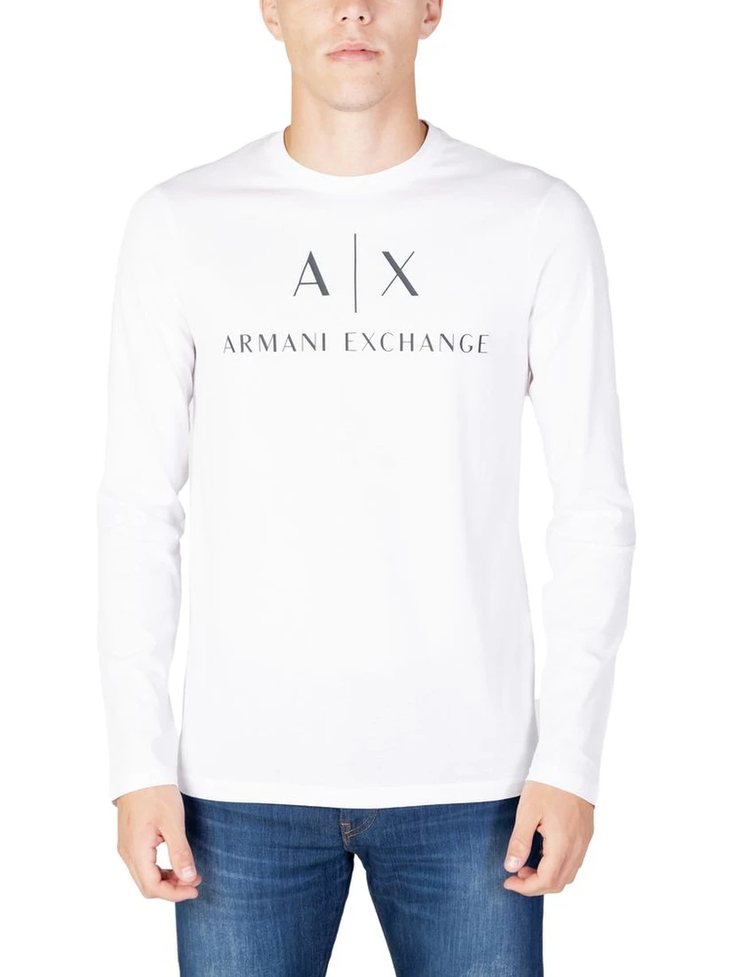 White Cotton Long Sleeve T-Shirt