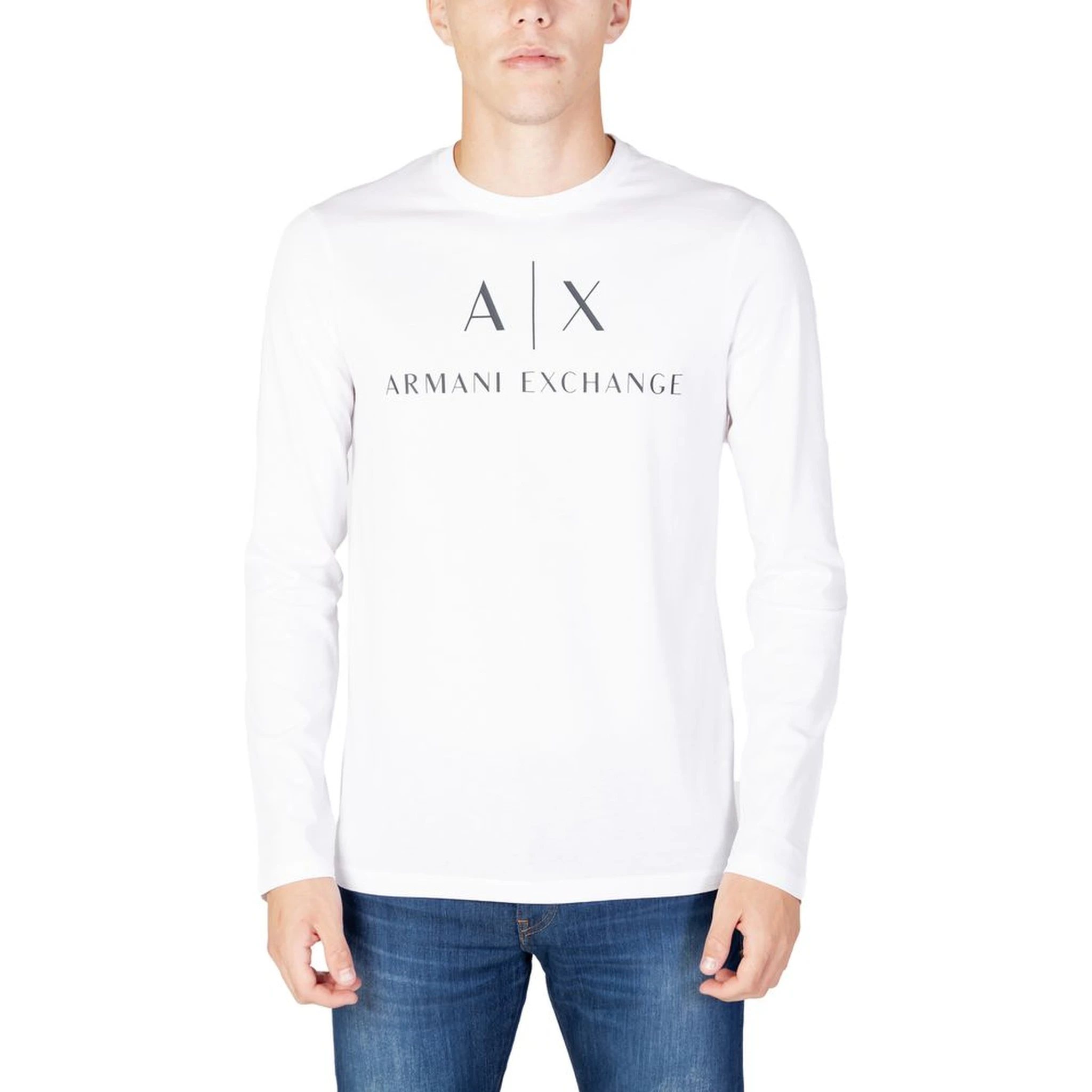 White Cotton Long Sleeve T-Shirt
