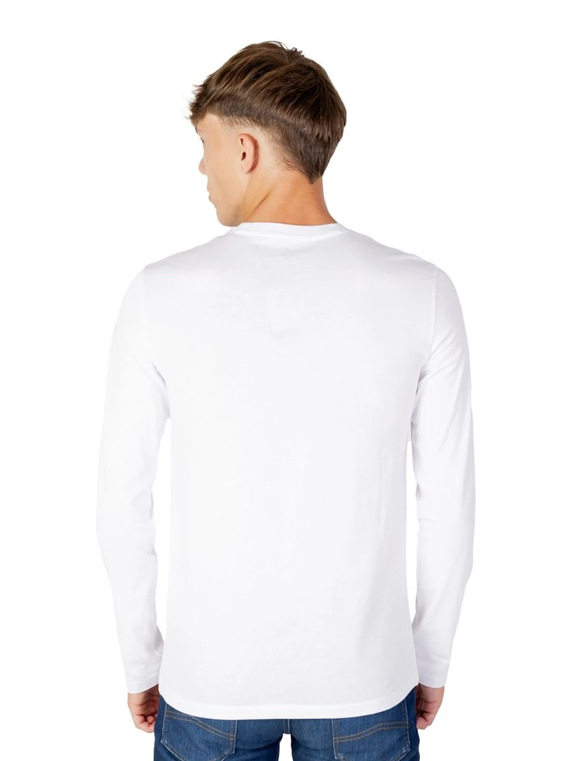 White Cotton Long Sleeve T-Shirt