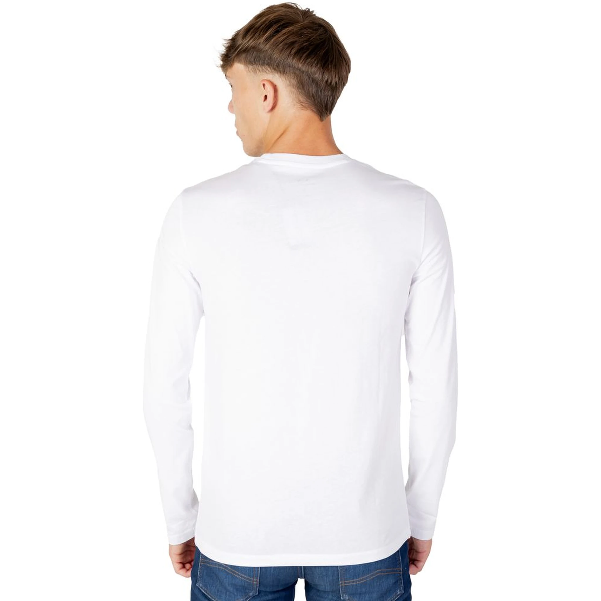 White Cotton Long Sleeve T-Shirt