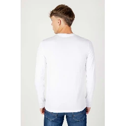 White Cotton Long Sleeve T-Shirt