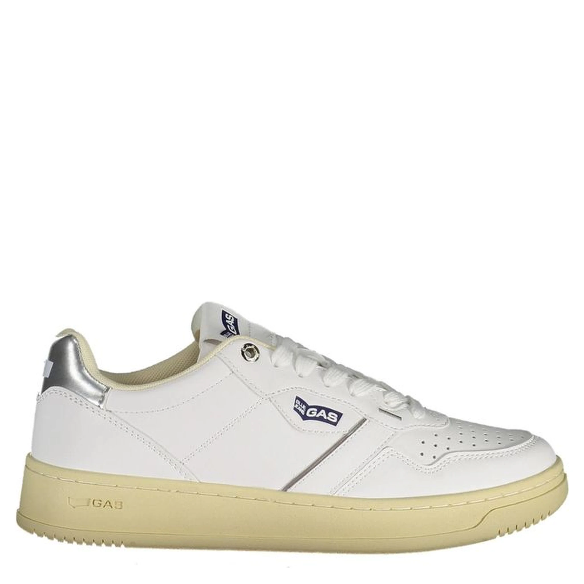 White Artificial Leather Sneaker