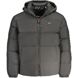Black Polyester Jackets & Coat
