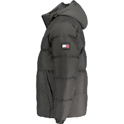 Black Polyester Jackets & Coat