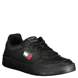 Black Polyester Sneaker