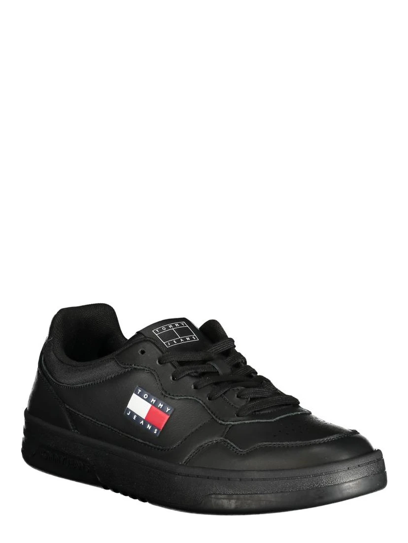 Black Polyester Sneaker