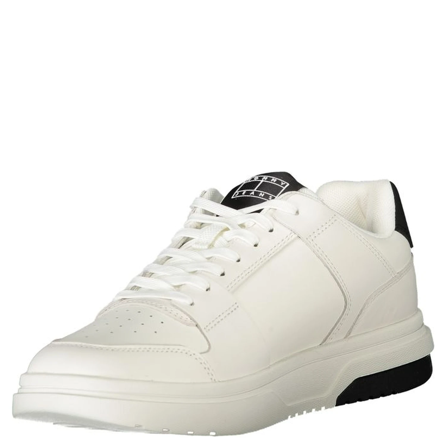 Brooklyn Leather Cleat Trainers in white with black