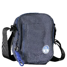 Blue Polyester Shoulder Bag