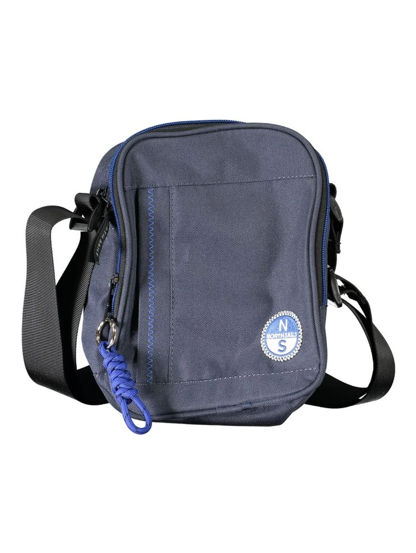 Blue Polyester Shoulder Bag