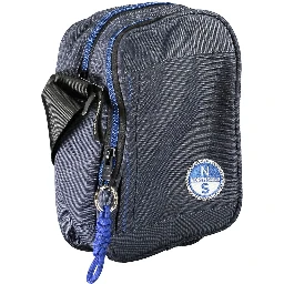 Blue Polyester Shoulder Bag