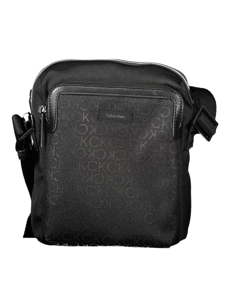 Black Polyester Shoulder Bag