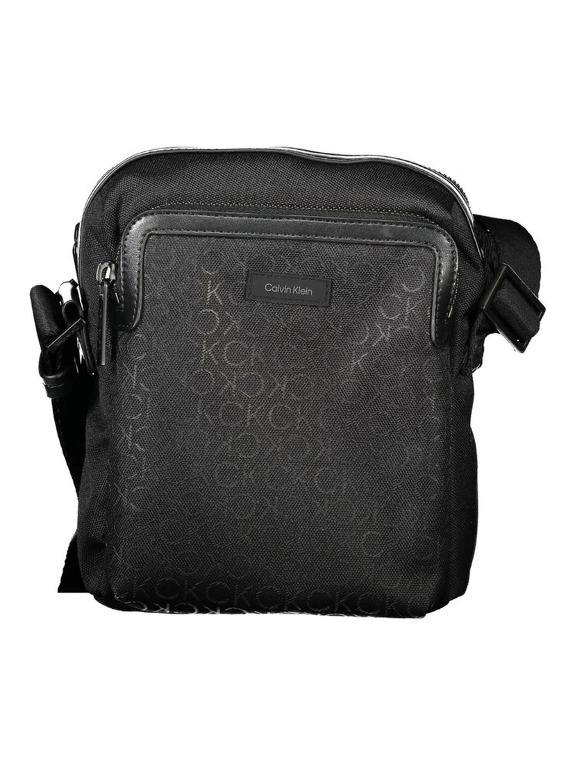 Black Polyester Shoulder Bag