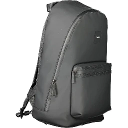 Black Polyester Backpack