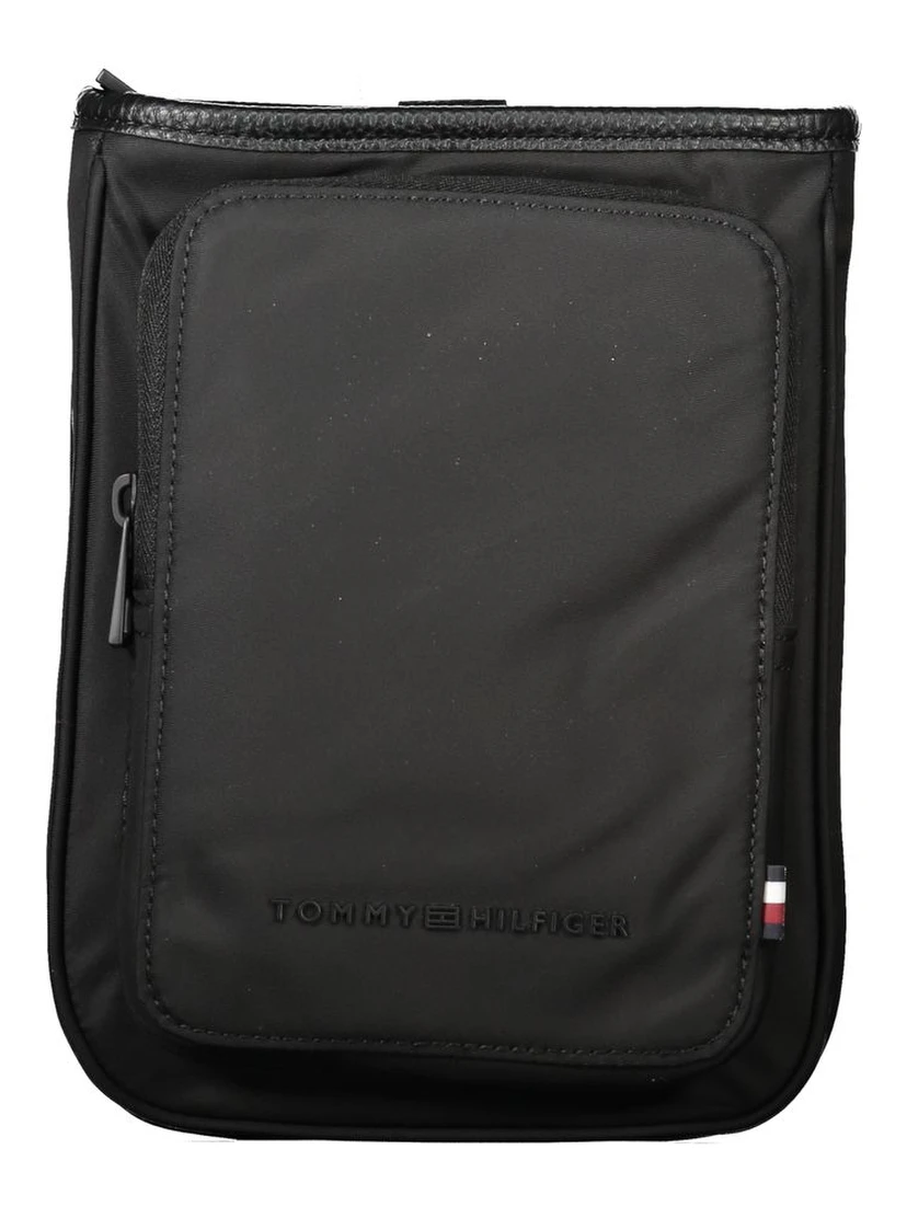 Black Polyester Shoulder Bag