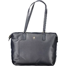 Blue Polyester Handbag