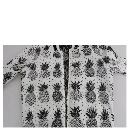 White Black Pineapple Bomber Coat Jacket