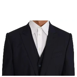 Blue Wool MARTINI Blazer Vest 2 Piece