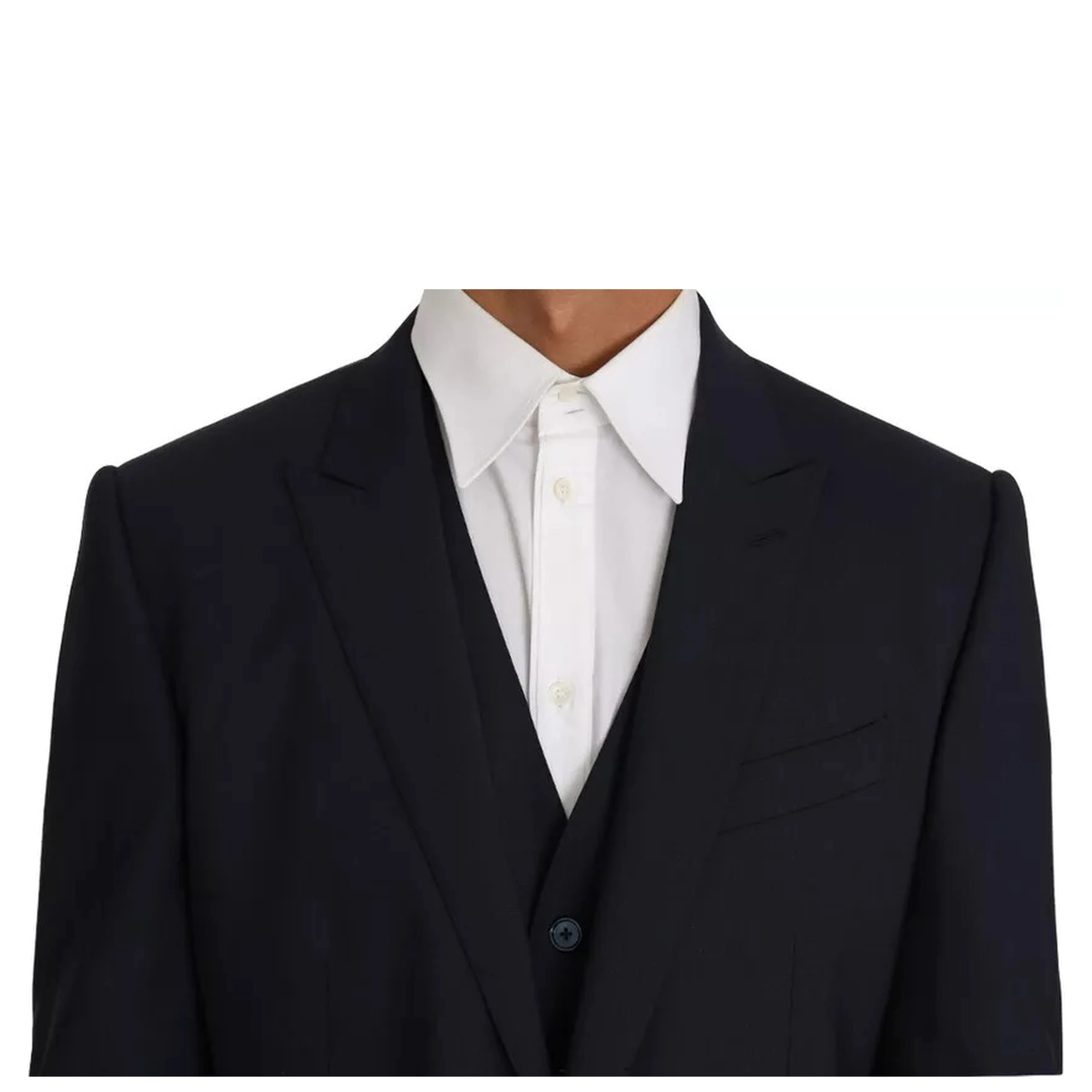 Blue Wool MARTINI Blazer Vest 2 Piece