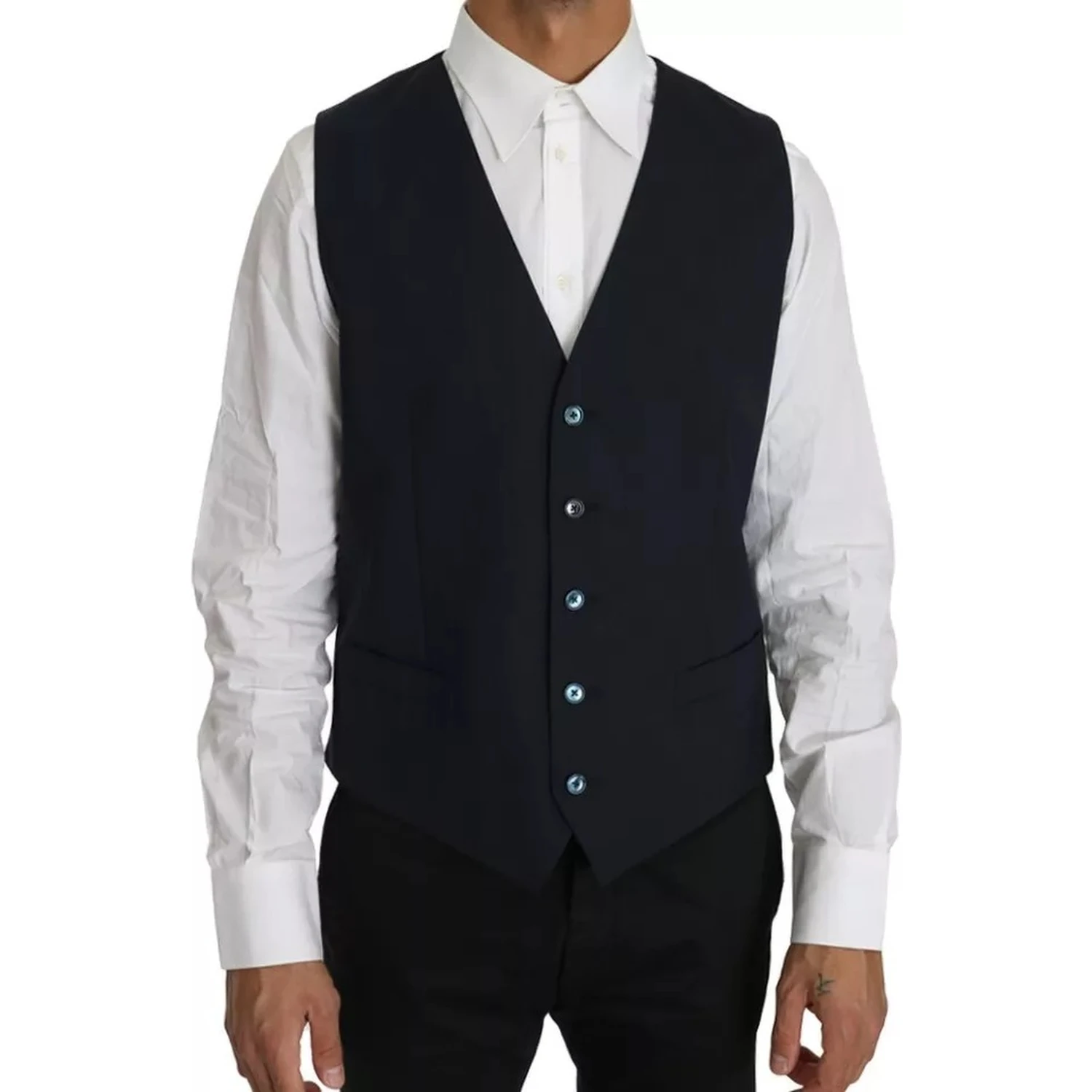 Blue Wool MARTINI Blazer Vest 2 Piece