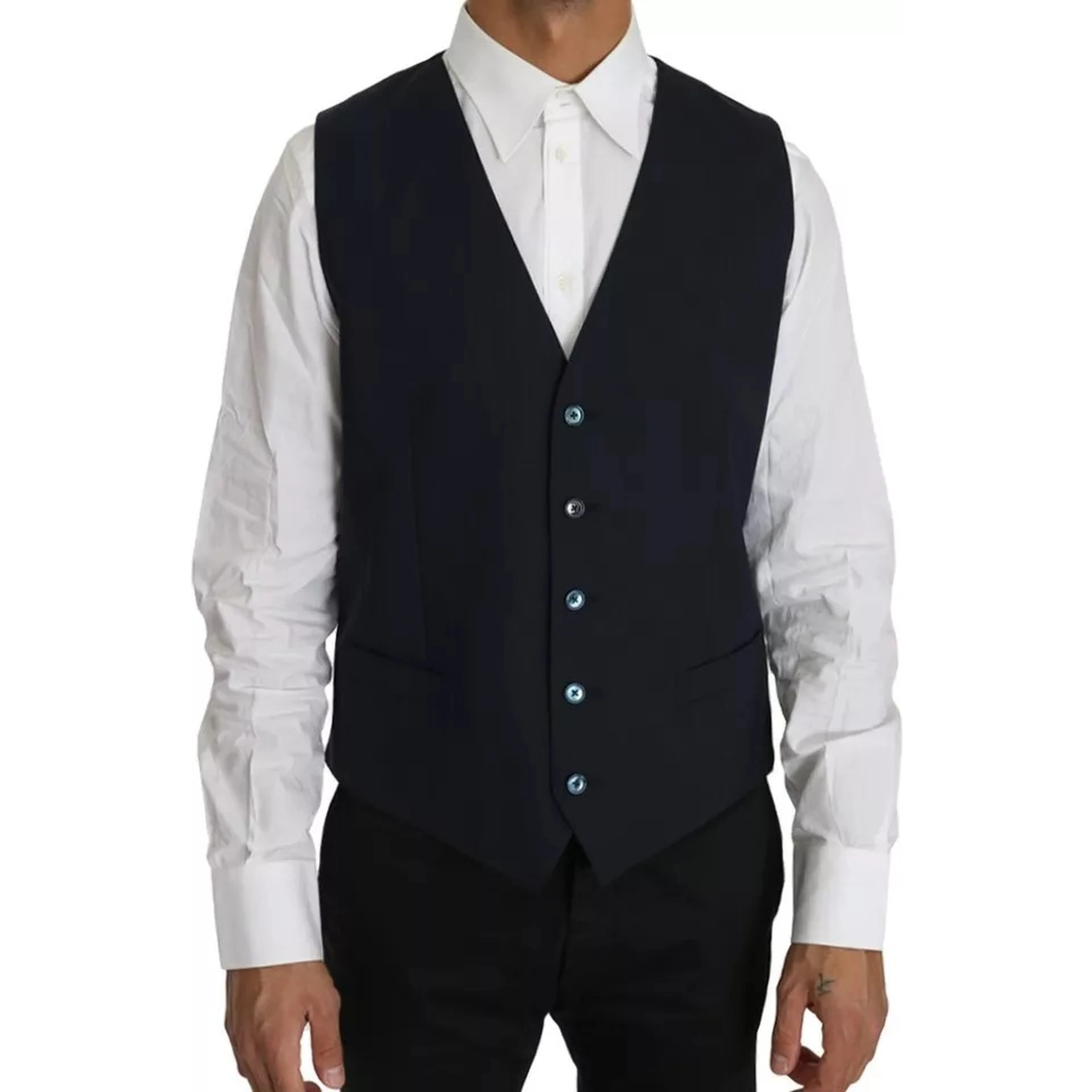 Blue Wool MARTINI Blazer Vest 2 Piece