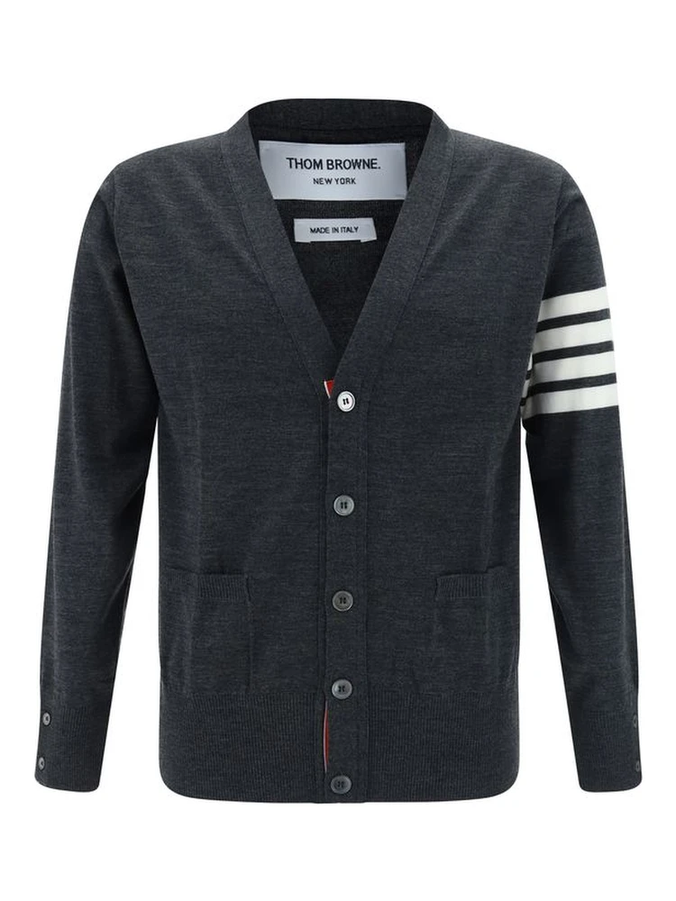 Gray Fleece Wool Cardigan