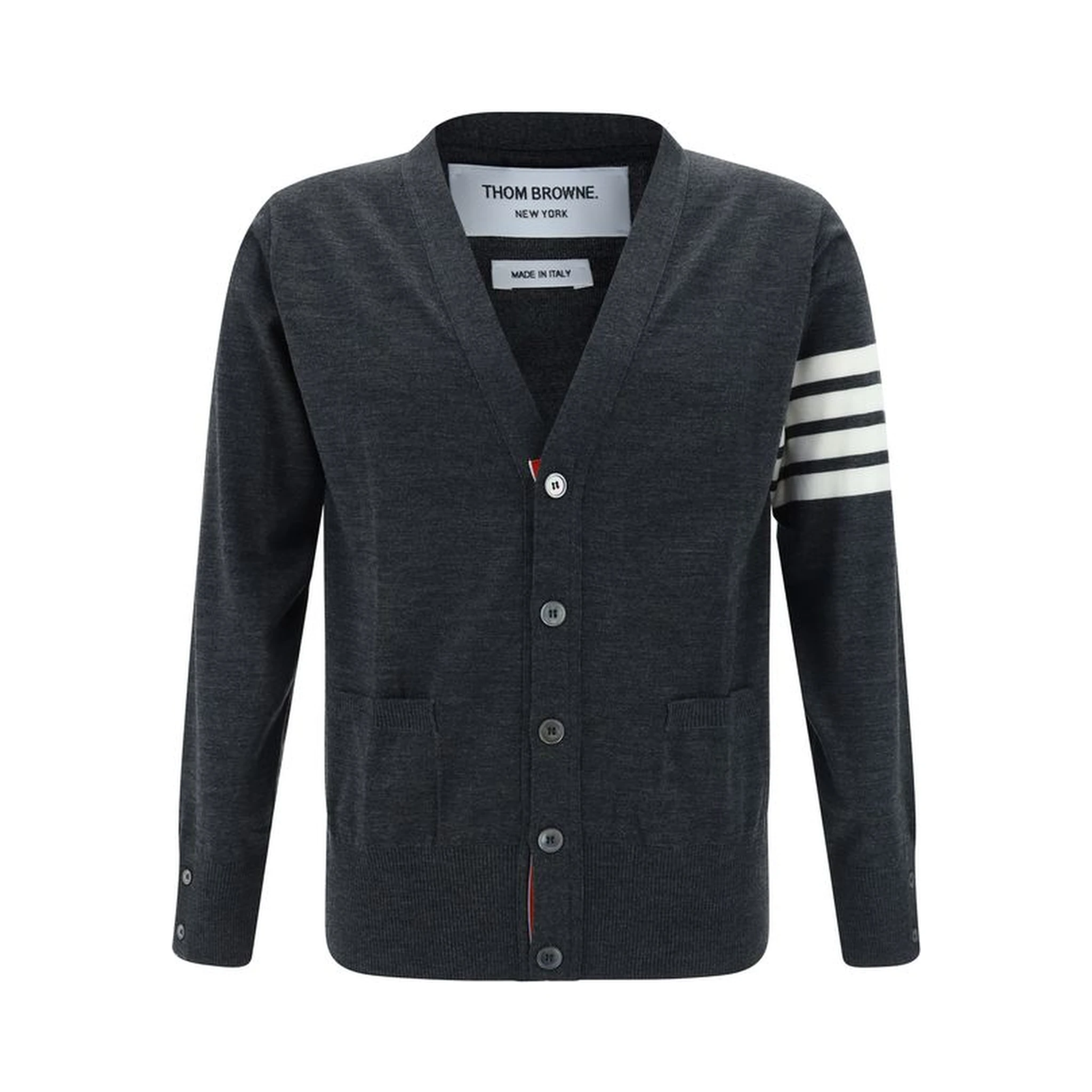 Gray Fleece Wool Cardigan