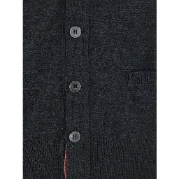 Gray Fleece Wool Cardigan