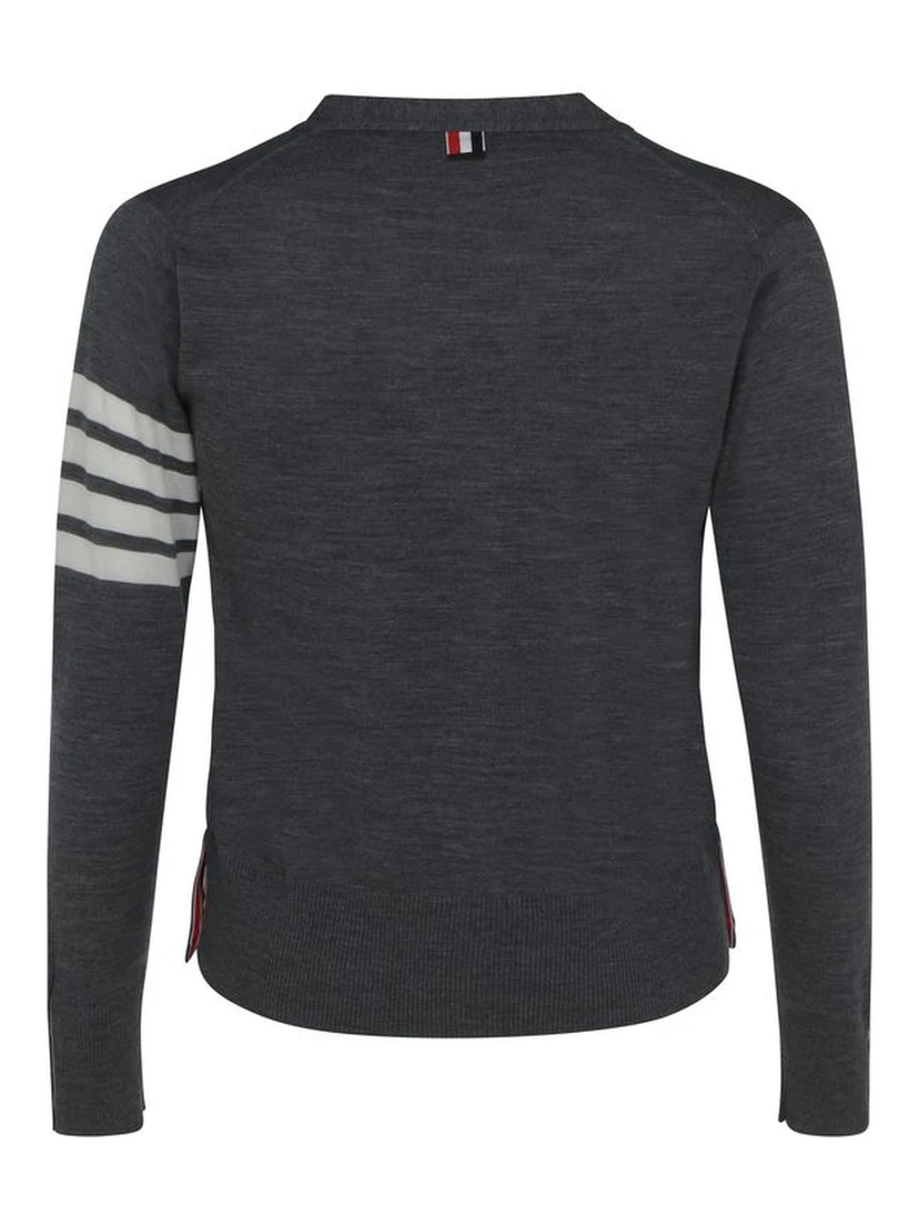 Gray Fleece Wool Cardigan