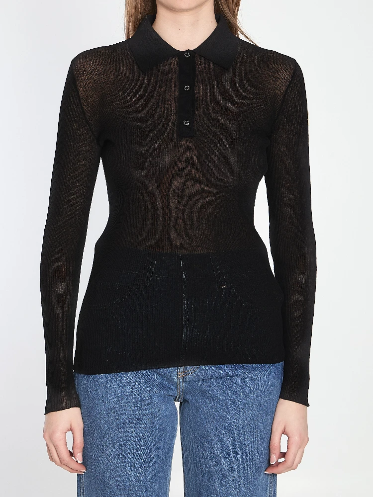 Long-sleeve polo shirt