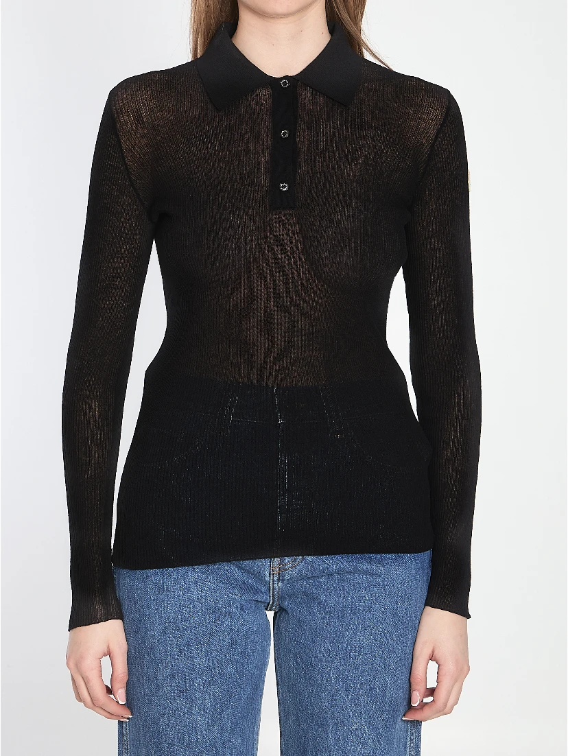 Long-sleeve polo shirt