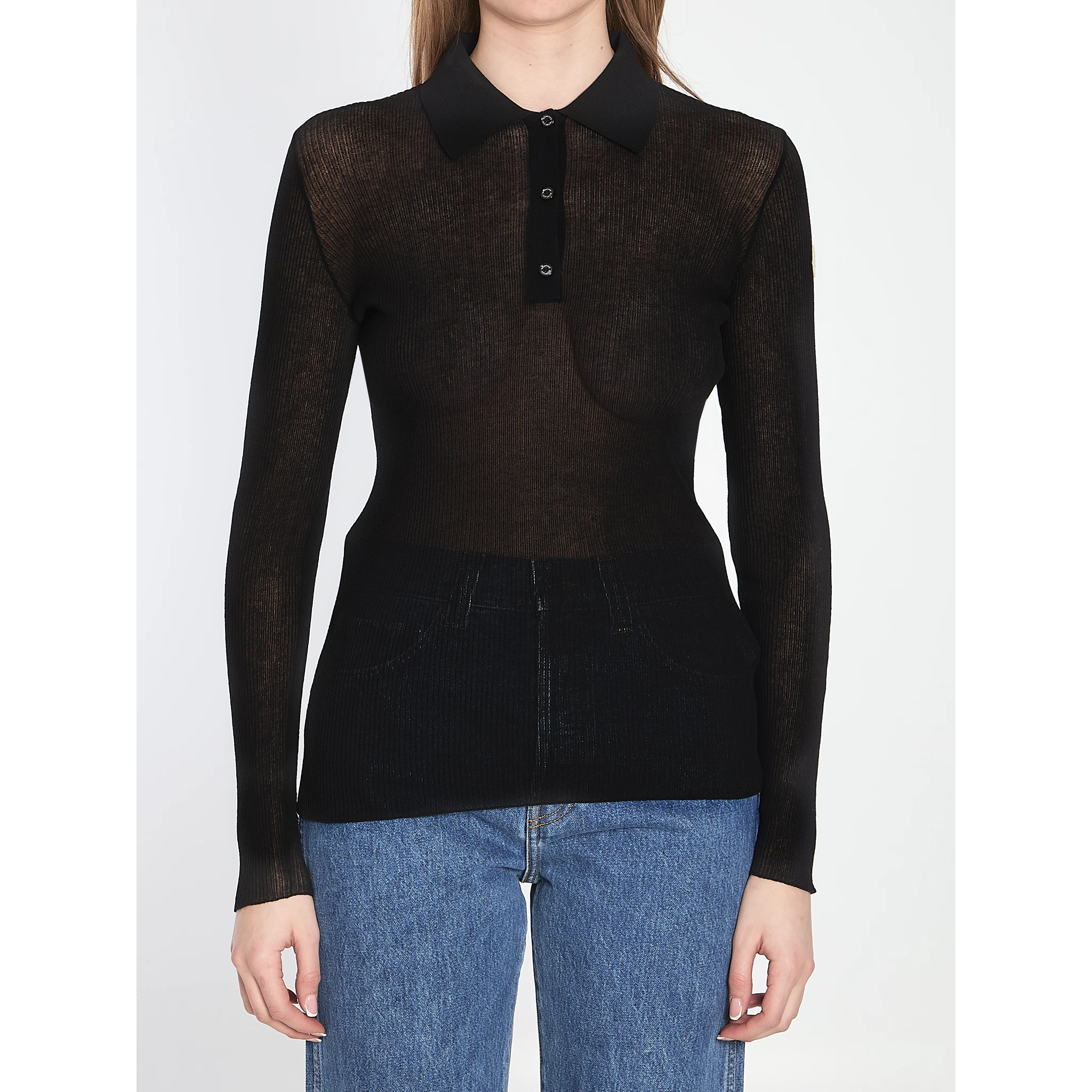 Long-sleeve polo shirt