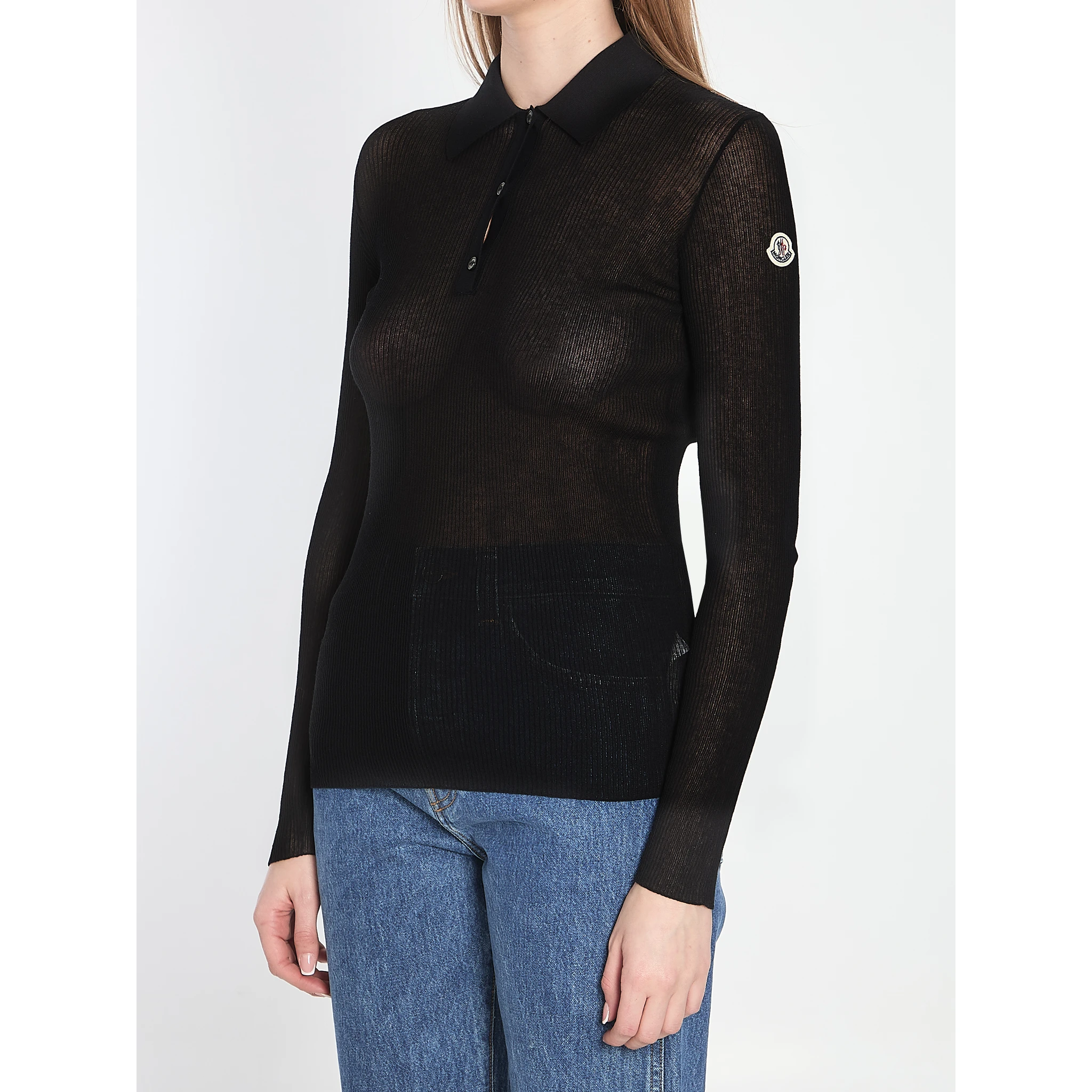 Long-sleeve polo shirt